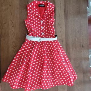 Black Butterfly Polka Dot Sleeveless Dress